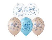 1103-3112 Шелкография пастель 14" Мишки на коньках