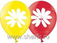 1103-0467 Шар с рисунком 12" Ромашки	