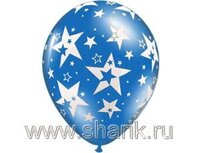1103-0694 Шелкография металлик 14" Звезды Большие	