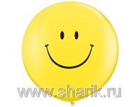 1103-0842 Шар 3' с рис Улыбка Yellow/Q	