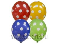 1103-1330 Шелкография пастель 12" Горошек	