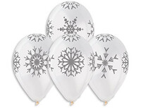 1103-2041 Шелкография 12" крист Снежинки больш /Ит	