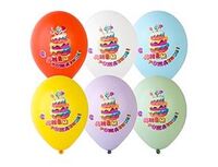 1103-2493 Шар с рисунком 14" С ДР Торт Свечи полн	