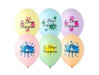 1103-3058 Шар с рисунком 14" С ДР Брызги 2цв 2ст