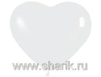 1105-0163 Сердце 16" Пастель Белое /Ит