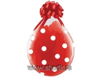 1108-0250 18" Шар для упак с рис "Polka Dot",QL