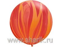 1108-0352 Q 30" Супер Агат Red Orange