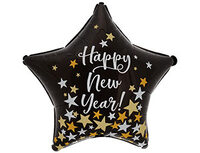 1202-4049 А 18" HNY Звезды золотые серебряные S40