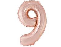 1207-6633 К ЦИФРА 9 40" Металлик Rose Gold
