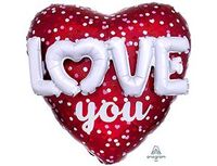 1203-0711 А ДЖАМБО ILY Буквы 3D cердце гологр P75	