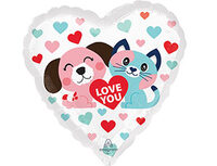 1202-3406 А 18" ILY Котик и Собачка S40	
