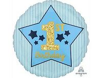  1202-3461 А 18" 1-й ДР Мальчик Звезды BlueGold S40 