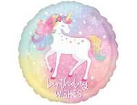  1202-3490 А 18" BIRTHDAY WISHES Единорог СпящийS40 