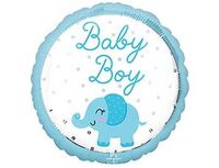  1202-3493 А 18" BABY BOY Слоник голубой S40 