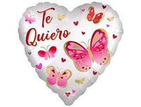  1202-3672 А 18" TE QUIERO Бабочки Red PinkGold S40 