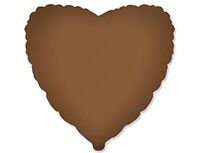 1204-1599 Ф Б/РИС 18" СЕРДЦЕ Choco Brown