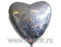 1205-0030 А Б/РИС БЛЕСК СЕРДЦЕ 18" Silver
