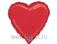 1205-0060 А Б/РИС БЛЕСК СЕРДЦЕ 18" Red