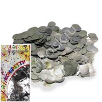 AC Конфетти 300гр 2см фольгированное Круги серебро