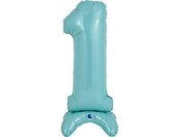 1207-4265 Г ЦИФРА 1 25" Pastel Blue на подставке	