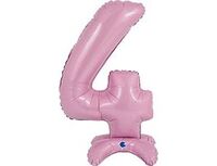 1207-4279 Г ЦИФРА 4 25" Pastel Pink на подставке	