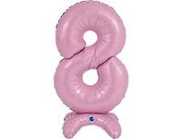 1207-4283 Г ЦИФРА 8 25" Pastel Pink на подставке	