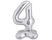1207-5929 К ЦИФРА 4 50" Silver на подставке