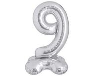 1207-5934 К ЦИФРА 9 50" Silver на подставке