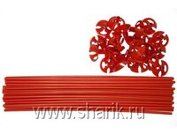 1302-0467 Комплект Палочка+Розетка Красные, 25шт