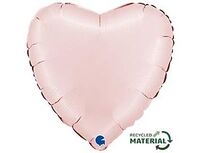 1204-1539 Г Б/РИС СЕРДЦЕ 18" Сатин Pastel Pink