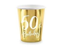 1502-5571 Стакан 50th Birthday золото 220мл 6шт/PD	