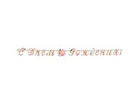 1505-1744 Гирлянда-буквы С ДР Пионы 220см/G	
