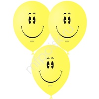 M 12"/30см Пастель (шелк) YELLOW 1 ст. рис Смайл 50шт