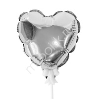 Y Шар самодув Сердце Silver 15см