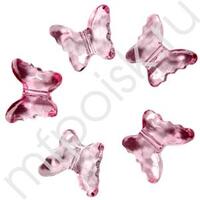 Q Декоративные бусины Бабочки розовые 2,3x1,8см 20шт