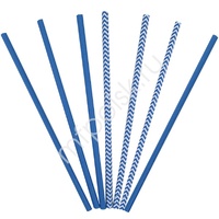 Y Трубочки бумажные ассорти Blue 12(6+6)шт