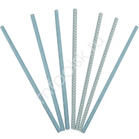 Y Трубочки бумажные ассорти Light Blue 12(6+6)шт