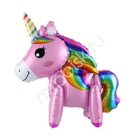 Y Фигура 84 Единорог радужная грива PINK 3D 57см Х 75см