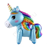 Y Фигура 85 Единорог радужная грива BLUE 3D 57см Х 75см