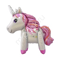 Y Фигура 86 Единорог золотой рог PINK 3D 66см Х 72см
