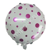 Y Круг 52 White Конфетти Pink 18"/45см