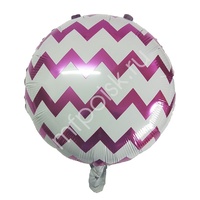 Y Круг 57 White Шеврон Red/Pink 18"/45см