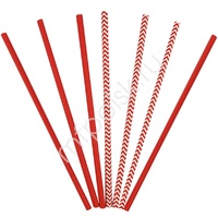 Y Трубочки бумажные ассорти Red 12(6+6)шт