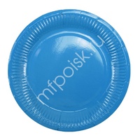 Y 18см Тарелки бумажные ламинированные Blue 6шт