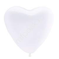 M 12"/30см Сердце Пастель WHITE 50шт