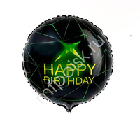 Круг Happy birthday! Черный 18/45см