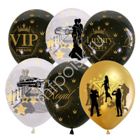 Набор шаров 12"/30см ассорти рис. VIP Party 25шт