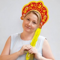 Кокошник Русский народный с косой 265мм