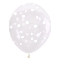 Воздушные шары рис. Конфетти белые 25шт 12"/30см