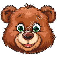 Маска-ободок картонная Медведь